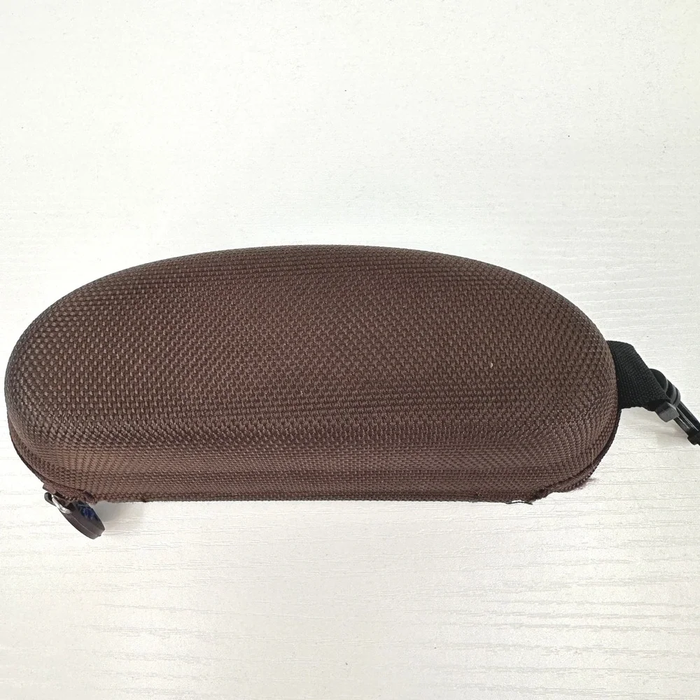 Maui Jim Brown Clamshell Zip Sunglasses Eyeglass Travel Case ProtectiveCase
